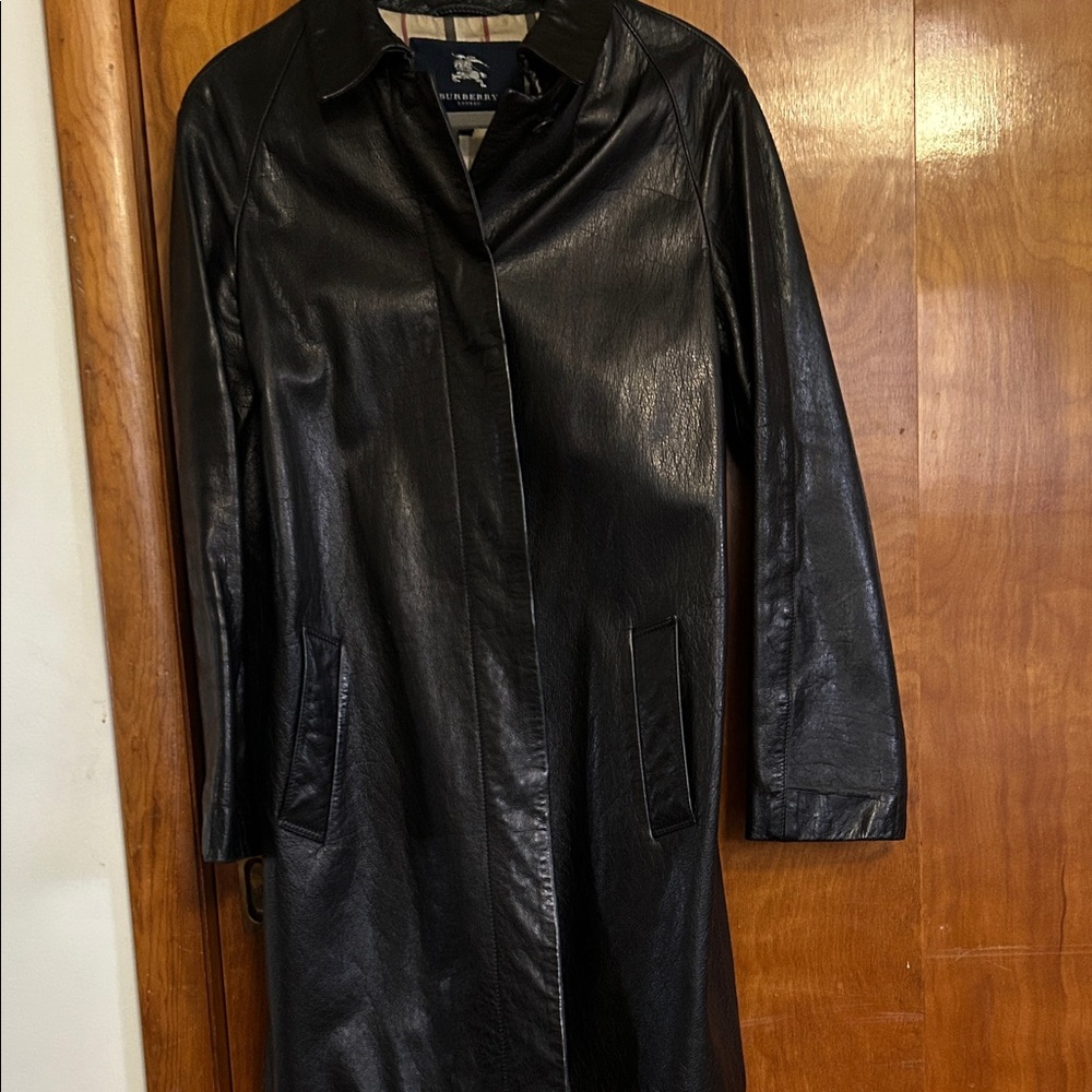 Burberry Black Leather Women's Jacket